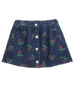 Stamp Bloom all over Denim Skirt