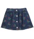 Stamp Bloom all over Denim Skirt