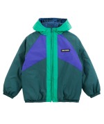 Almost Moiré all over Reversible Anorak green and purple