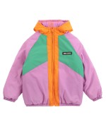 Almost Moiré all over Reversible Anorak pink and green