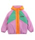 Almost Moiré all over Reversible Anorak pink and green
