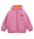 Almost Moiré all over Reversible Anorak pink and green
