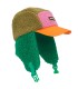 Chapka Bobo Choses Color Block "pelo de ovelha" verde e oliva