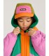 Bobo Choses Color Block Sheepskin Chapka green and olive