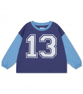 T-shirt sporty color block azul eclipse
