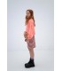 Vestido gola alta às riscas
