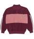 Burgundy Color Block Sweatshirt