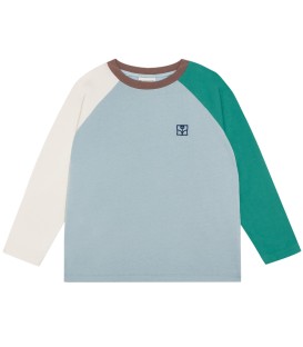 Light Blue Color Block Tshirt