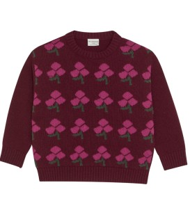 Flowers Burgundy Jumper