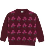 Flowers Burgundy Jumper