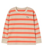 Retro Stripes Sleeve Tee Summer Red