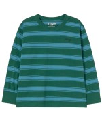 Retro Stripes Sleeve Tee Dark Green