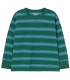 Retro Stripes Sleeve Tee Dark Green