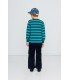 Retro Stripes Sleeve Tee Dark Green