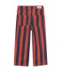 Red Stripes Straight Denim Pant