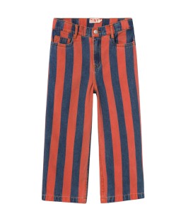 Red Stripes Straight Denim Pant