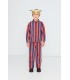 Red Stripes Straight Denim Pant