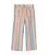 Calças denim às riscas rosa