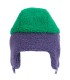 Chapka Bobo Choses Color Block Sheepskin verde e roxo