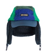 Bobo Choses Color Block Sheepskin Chapka blue and green