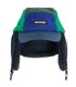 Bobo Choses Color Block Sheepskin Chapka blue and green