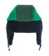 Bobo Choses Color Block Sheepskin Chapka blue and green