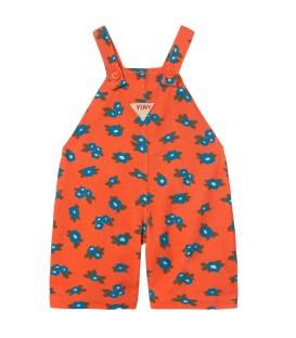 Blue Flowers Baby Corduroy Dungaree