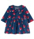 Vestido de Bebé Tiny Mushrooms azul escuro