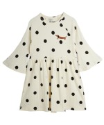 Dots AOP Dog Trumpet Sleeve Dress