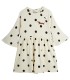 Dots AOP Dog Trumpet Sleeve Dress