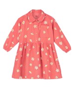 Daisies Coral Corduroy Dress