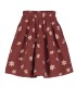 Brown Daisies Corduroy Skirt