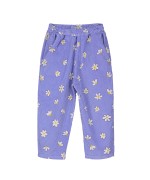 Lavender Daisies Corduroy Wide Trousers