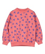 Hearts Coral Sweatshirt