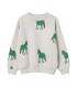 Horses Light Grey Melange Sweatshirt