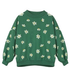 Daisies Green Sweatshirt
