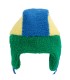 Bobo Choses Color Block Sheepskin Chapka blue and yellow