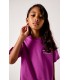 T-shirt m/curta Fizvalley cor de uva vintage