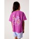 T-shirt m/curta Fizvalley cor de uva vintage