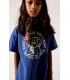 T-shirt m/curta Fizvalley azul oceano vintage