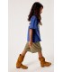 T-shirt m/curta Fizvalley azul oceano vintage